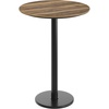 image:imageFlash Furniture Acadia 3125 Round Indoor White Faux Marble Tabletop with 18 Round Black Bar Height Base Seamless TopGuard HPL Top and EdgeNaturalBlack Base