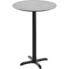 Gray Faux Concrete/Black Base