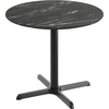 Black Faux Marble/Black Base