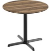 image:imageFlash Furniture Acadia 36 Round Indoor Dark Brown Tabletop with 30 x 30 Black Table Height X Base Seamless TopGuard HPL Top and EdgeNaturalBlack Base