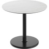 image:imageFlash Furniture Acadia 36 Round Indoor Gray Faux Concrete Tabletop with 24 Round Black Table Height Base Seamless TopGuard HPL Top and EdgeWhite Faux MarbleBlack Base