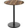 image:imageFlash Furniture Acadia 36 Round Indoor White Faux Marble Tabletop with 24 Round Black Bar Height Base Seamless TopGuard HPL Top and EdgeNaturalBlack Base