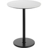 image:imageFlash Furniture Acadia 36 Round Indoor White Faux Marble Tabletop with 24 Round Black Bar Height Base Seamless TopGuard HPL Top and EdgeWhite Faux MarbleBlack Base