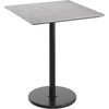 image:imageFlash Furniture Acadia 36 Square Indoor Dark Brown Tabletop with 24 Round Black Bar Height Base Seamless TopGuard HPL Top and EdgeGray Faux ConcreteBlack Base