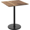 image:imageFlash Furniture Acadia 36 Square Indoor Dark Brown Tabletop with 24 Round Black Bar Height Base Seamless TopGuard HPL Top and EdgeNaturalBlack Base