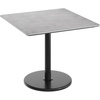 image:imageFlash Furniture Acadia 36 Square Indoor Dark Brown Tabletop with 24 Round Black Table Height Base Seamless TopGuard HPL Top and EdgeGray Faux ConcreteBlack Base