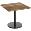 image:imageFlash Furniture Acadia 36 Square Indoor Dark Brown Tabletop with 24 Round Black Table Height Base Seamless TopGuard HPL Top and EdgeNaturalBlack Base