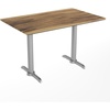 image:imageFlash Furniture Acadia 48x30 Indoor Outdoor Gray Faux Concrete Tabletop with Dual 5x22 Silver T Bases Scratch Heat amp UV Resistant Seamless TopGuard Top and EdgeNaturalSilver Base
