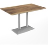 image:imageFlash Furniture Acadia 48x30 Indoor Outdoor Gray Faux Concrete Tabletop with Silver Dual Column Base Scratch Heat amp UV Resistant Seamless TopGuard Top and EdgeNaturalSilver Base