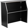 image:imageFlash Furniture Amara 4 Walnut Woodgrain Laminate Foldable Bar  Portable Event BarBlack