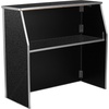 image:imageFlash Furniture Amara 4 Walnut Woodgrain Laminate Foldable Bar  Portable Event BarBlack Marble