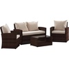 image:imageFlash Furniture Aransas Series 4 Piece Brown Patio Set with Beige Back Pillows and Seat CushionsBrownBeige