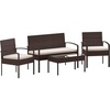 image:imageFlash Furniture Aransas Series 4 Piece Brown Patio Set with Steel Frame and Beige CushionsBrownBeige