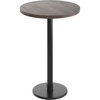 image:imageFlash Furniture Bennett 30 Round Solid Wood Commercial Indoor Tabletop in Dark Brown with 18 Round Bar Height Black Cast Iron Base 300 lb Static CapacityDark Brown TopBlack Base