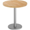 image:imageFlash Furniture Bennett 30 Round Solid Wood Commercial Indoor Tabletop in Dark Brown with 18 Round Dining Height Black Cast Iron Base 300 lb Static CapacityNatural TopSilver Base