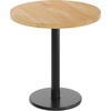 image:imageFlash Furniture Bennett 30 Round Solid Wood Commercial Indoor Tabletop in Dark Brown with 18 Round Dining Height Black Cast Iron Base 300 lb Static CapacityNatural TopBlack Base