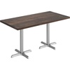 Dark Brown Top/Silver Base