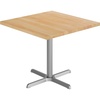 image:imageFlash Furniture Bennett 36 Square Solid Wood Commercial Indoor Tabletop in Natural with 30 x 30 Dining Height Black Cast Iron X Base 400 lb Static CapacityNatural TopSilver Base