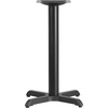 image:imageFlash Furniture Beverly 22 x 22 Restaurant Table XBase with 3 Diameter Table Height Column Commercial XBase Cast Iron Table Base SilverBlack