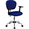 image:imageFlash Furniture Beverly MidBack Blue Mesh Padded Swivel Task Office Chair with Chrome Base and Arms