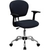 image:imageFlash Furniture Beverly MidBack Gray Mesh Padded Swivel Task Office Chair with Chrome Base and Arms