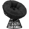 image:imageFlash Furniture Bowie Comfort Series Black Swivel Patio Chair with Black CushionBlack