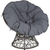 image:imageFlash Furniture Bowie Comfort Series Black Swivel Patio Chair with Black CushionGrey