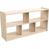 image:imageFlash Furniture Bright Beginnings Commercial Grade 5 Section Modular Classroom Storage Unit  Natural Finish  Extra Wide  Open Storage  Safe Kid Friendly Design