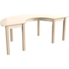 image:imageFlash Furniture Bright Beginnings Commercial Grade Half Circle Classroom Table  Wooden Preschool Activity Table  Greenguard Certified Wood  295 W x 59 D x 21 H