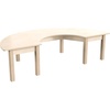 image:imageFlash Furniture Bright Beginnings Commercial Grade Half Circle Classroom Table  Wooden Preschool Activity Table  Greenguard Certified Wood  295 W x 59 D x 145 H