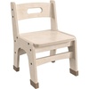 image:imageFlash Furniture Bright Beginnings Set of 2 Commercial Wooden Classroom Chairs  Natural Finish  9 Seat Height  Integrated Carrying Handle  NonSlip Foot Caps