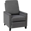 image:imageFlash Furniture Carson Transitional Style Push Back Recliner Chair  Gray Fabric Upholstery  Accent Nail Trim  Pillow Back ReclinerGrey