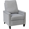 image:imageFlash Furniture Carson Transitional Style Push Back Recliner Chair  Gray Fabric Upholstery  Accent Nail Trim  Pillow Back ReclinerLight Gray