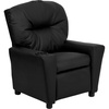 image:imageFlash Furniture Chandler LeatherSoft Kids Recliner with Cup Holder and Safety Recline Contemporary Reclining Chair for Kids Supports up to 90 lbs BlackBlack Leathersoft