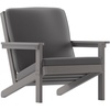 image:imageFlash Furniture Charlestown Adirondack Style Deep Seat Patio Club Chair with Cushions  Gray Poly Resin Frame  Cream AllWeather Cushions  IndoorOutdoor