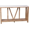 image:imageFlash Furniture Charlotte Farmhouse 2Tier Console Table  Warm Oak Finish Engineered Wood Frame  Concrete Finish Tabletop  For Entryway or Living RoomMarble TopWarm Oak Frame