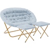 Aqua Fabric/Soft Gold Frame