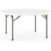 image:imageFlash Furniture Elon 2 Round AllOccasion Plastic Folding Event Table Folding Banquet Table for IndoorOutdoor Events White5 Foot