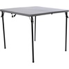 image:imageFlash Furniture Elon 285 Square AllOccasion Plastic Folding Event Table with Locking Legs Folding Banquet Table for IndoorOutdoor Events WhiteGrey