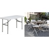 image:imageFlash Furniture Elon 4Foot Granite White Plastic Folding Table amp Hercules Series Plastic Folding Chairs for Parties and Weddings Stackable Commercia