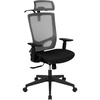 image:imageFlash Furniture Ergonomic Mesh Office Chair with SynchroTilt Pivot Adjustable Headrest Lumbar Support Coat Hanger and Adjustable Arms in GrayBlack