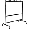image:imageFlash Furniture Falon Chair and Table Combo Dolly with Steel Tubular Frame and Rubber Swivel Casters