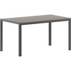 image:imageFlash Furniture Finch Commercial Grade Outdoor Dining Table 55 x 31 with Faux Teak Poly Slats and Metal Frame NaturalGrayGray TopGray Frame