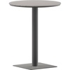 image:imageFlash Furniture Finch Commercial Grade Round 24 Table with Faux Teak Poly Slats and Steel Frame GrayGrayGray TopGray Frame