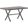 image:imageFlash Furniture Finch Commercial Grade XFrame Outdoor Dining Table 59 x 355 with Faux Teak Poly Slats and Metal Frame GrayGrayGray TopGray Frame