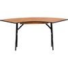 image:imageFlash Furniture Ginny Commercial Grade 55 ft x 2 ft Serpentine Wood Folding Banquet Table