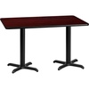image:imageFlash Furniture Graniss 30 x 60 Rectangular Mahogany Laminate Table Top with 22 x 22 Table Height BasesMahogany