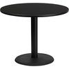 image:imageFlash Furniture Graniss 36 Round Mahogany Laminate Table Top with 24 Round Table Height BaseBlack