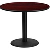 image:imageFlash Furniture Graniss 36 Round Mahogany Laminate Table Top with 24 Round Table Height BaseMahogany