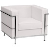 image:imageFlash Furniture HERCULES Regal Series Contemporary White LeatherSoft Chair with Encasing Frame